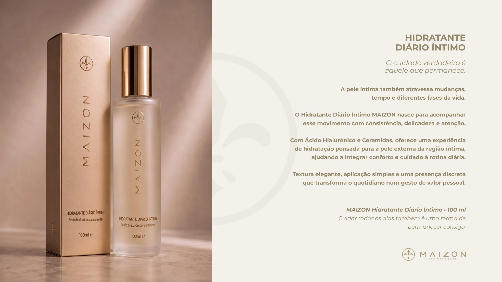 Hidratante Diário Íntimo MAIZON, 100 ml